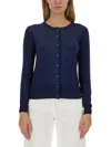 Aspesi Cashmere Cardigan In Blue