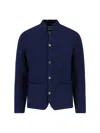 Aspesi Wool Cardigan In Blue