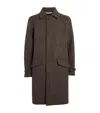 Aspesi Wool Check Coat In Brown