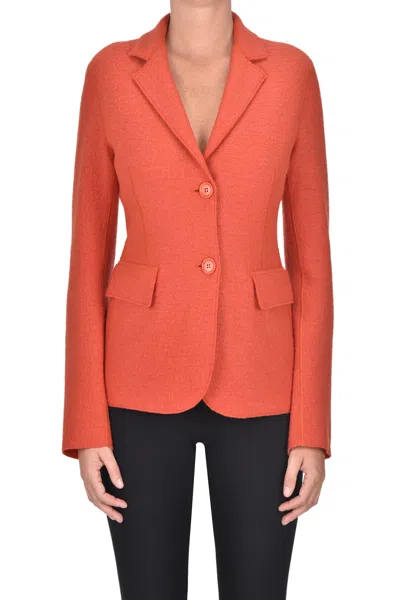 Aspesi Wool Cloth Blazer In Orange