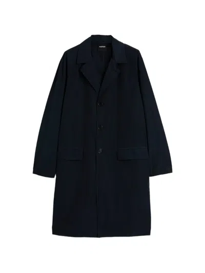 Aspesi Wool Coat In Black