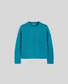 Aspesi Wool Crew-neck Jumper In Blue