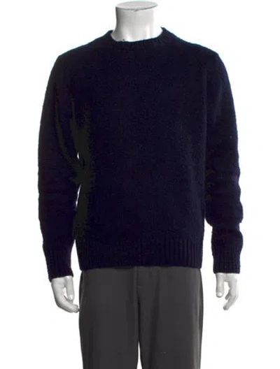 Pre-owned Aspesi Wool Crew Neck Pullover In Blue