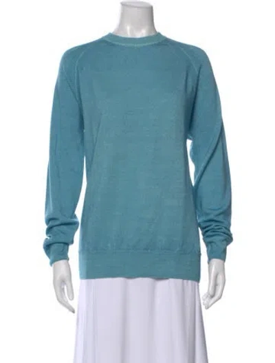 Pre-owned Aspesi Wool Crew Neck Sweater In Blue