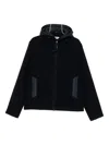 Aspesi Wool Hooded Jacket In Blue