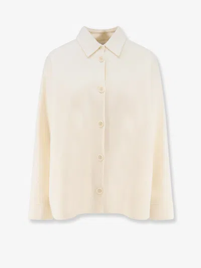 Aspesi Wool Jacket With Buttons In White