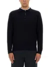 Aspesi Men's Wool Jersey In Blue