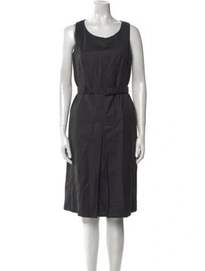 Pre-owned Aspesi Wool Knee-length Dress In Gray