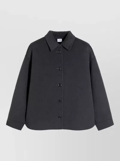 Aspesi Wool Oversized Coat In Gray