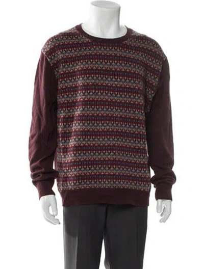 Pre-owned Aspesi Wool Printed Pullover In Brown