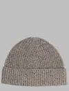 Aspesi Ribbed-knit Beanie Hat In Grey