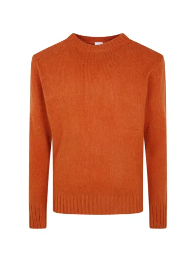 Aspesi Wool Round-neck Sweater In Purple