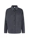 Aspesi Timeless Grey Shirt With Structured Collar And Button-down Front In Gray