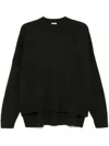 Aspesi Relaxed Fit Green Wool Jersey Sweater In Green