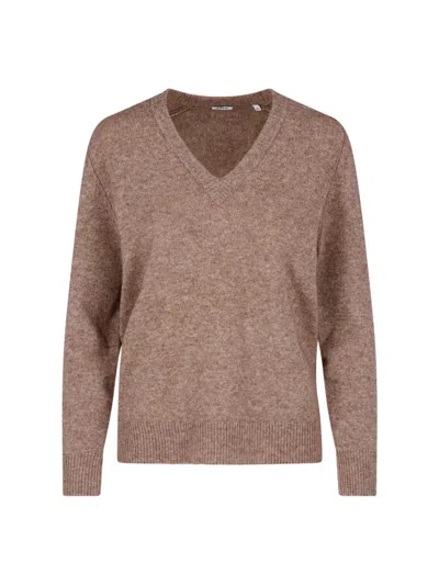 Aspesi Wool Sweater In Brown