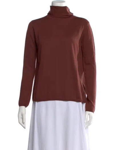 Pre-owned Aspesi Wool Turtleneck Sweater In Brown