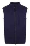 Aspesi Wool Vest Sleeveless High Collar