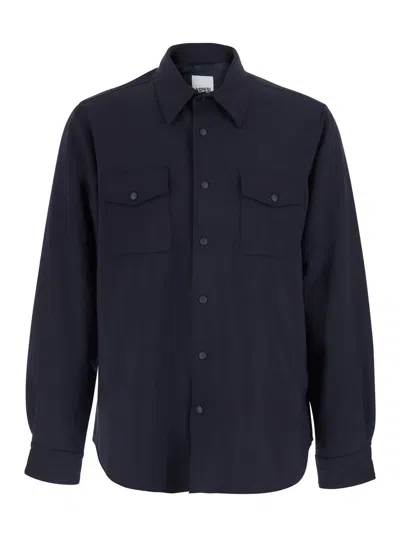 Aspesi Wool-blend Technical Shirt In Black