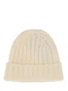 Aspesi Knit Ribbed Brim Turn-up Hat In Neutral