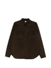 Aspesi Button-front Shirt Jacket In Brown