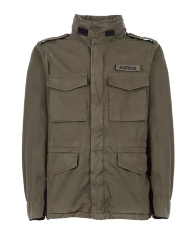 Aspesi Workwear Pocket Casual Jacket In Green