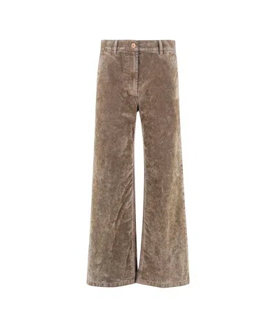 ASPESI WORN-OUT PLUSH-DENIM PANTS