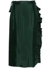 Aspesi Wrap-design Midi Skirt In Green