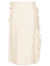 Aspesi Wrap-design Midi Skirt In Neutrals