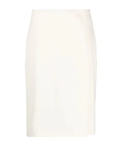 ASPESI WRAP-FRONT MIDI SKIRT