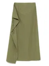 Aspesi Wrap Midi Skirt In Green