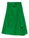 Aspesi Wrap-tie Skirt In Green