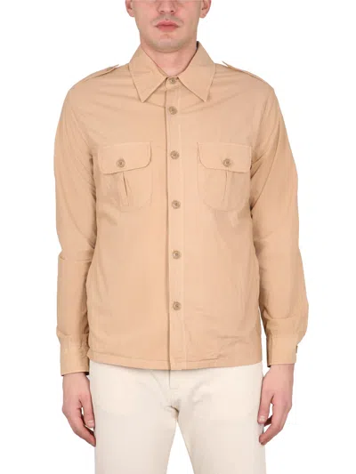 Aspesi Yoko Shirt Chest Pockets In Brown