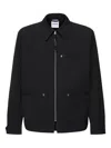 Aspesi Taharu Technical Fabric Twill Jacket In Black