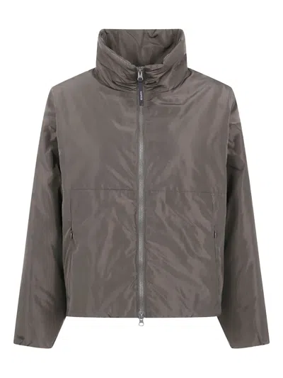 Aspesi Zip-front Puffer Jacket In Gray