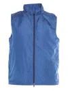 Aspesi Zip-front Sleeveless Gilet In Blue