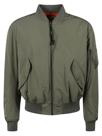 Aspesi Zip Sleeve Bomber In Salvia