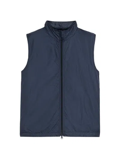Aspesi Zip Sleeveless Gilet In Blue