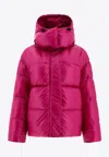 Aspesi Zip-up Down Jacket In Pink