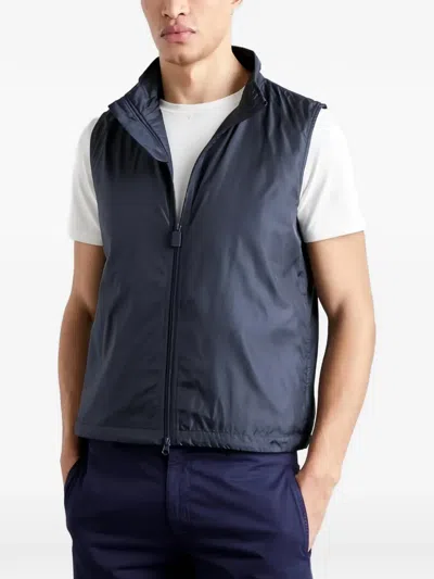 Aspesi Zip Vest In Blue