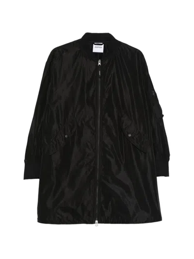 Aspesi Zip-fastening Coat In Black