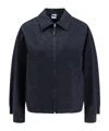 Aspesi Cotton Jacket With Jacquard Motif In Black