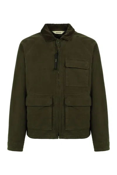 ASPESI ASPESI ZIPPERED COTTON JACKET