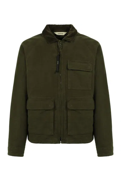 ASPESI ASPESI ZIPPERED COTTON JACKET