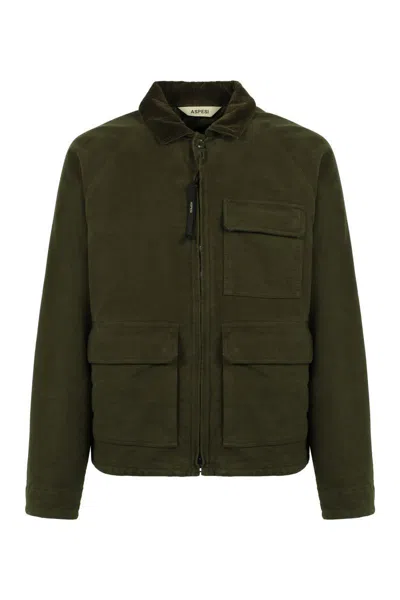 ASPESI ASPESI ZIPPERED COTTON JACKET