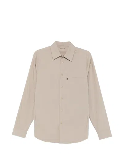 Aspesi Zip-pocket Long-sleeve Shirt In Neutral