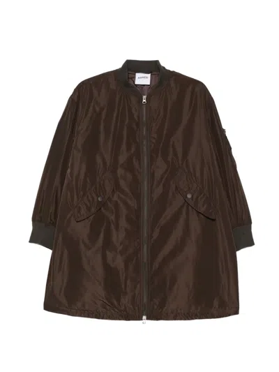 Aspesi Zip-up Bomber Jacket In Brown