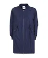 Aspesi Zip-up Parka Coat In Blue