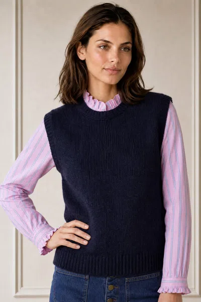 Aspiga Alpaca Blend Knitted Tank In Navy
