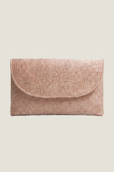Aspiga Beaded Clutch Bag In Pink