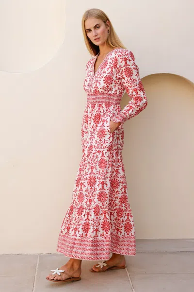 Aspiga Billie Block Print Organic Cotton Dress |  | M/12 - (uk 12/us 8/eu 40) | Petite | In Orange